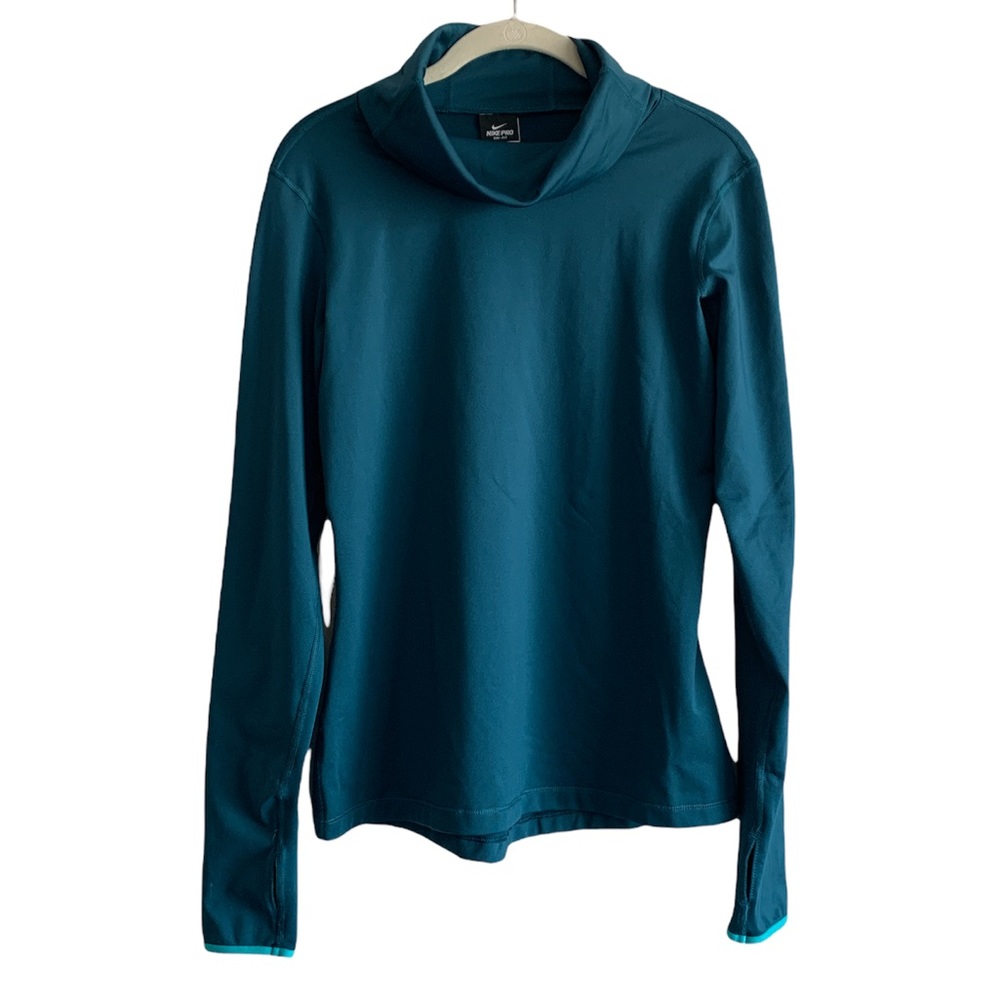 Nike Pro Hyperwarm Infinity Training Top Fleece Lined Pull Over Turtleneck Top